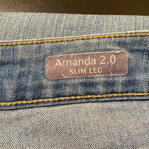 Gloria Vanderbilt Amanda 2.0 Slim Leg Denim High Rise Jean Size 16 - Picture 7 of 7